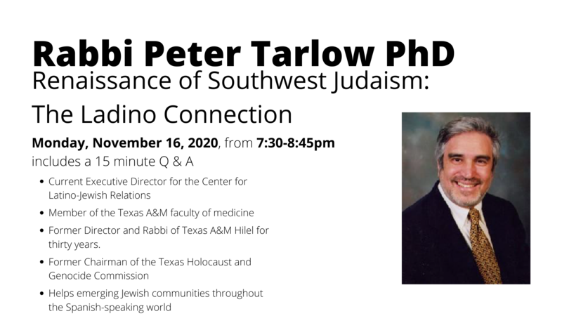 Banner Image for Rabbi Peter Tarlow PhD