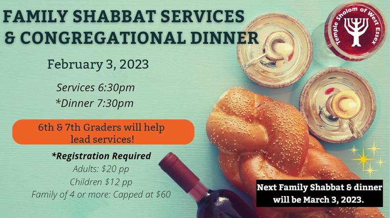 Banner Image for Congregational Shabbat Dinner Feb 3 2023