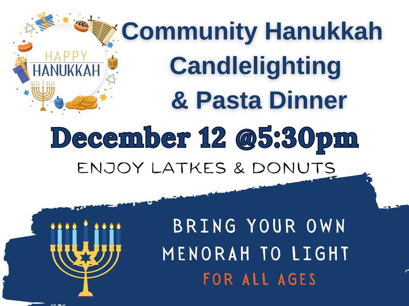 Banner Image for Community Hanukkah Candle Lighting & Pasta Dinner