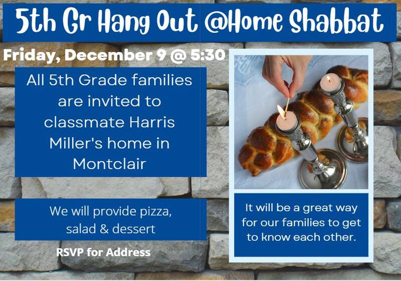 Banner Image for 5th Grade Hang Out @Home Shabbat