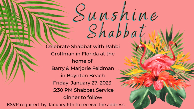 Banner Image for Sunshine Shabbat