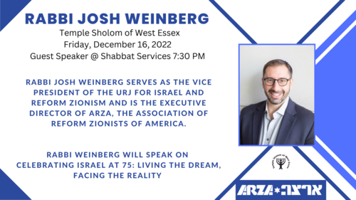 Banner Image for Shabbat Service with Guest Speaker Rabbi Josh Weinberg, Volunteer Appreciation